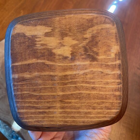 MCM Teak Coaster Set - Picture 5 of 5
